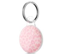 Svanove for Airtag Holder Case Cheetah Print, Leopard Pattern Airtag Keychain, Luxury Trendy Air tag Accessories, Cute Girly Aesthetic Design Itag Key Ring Cover for Women Girl Kids, Pink