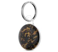 Svanove for Airtag Holder Case Tortoise Shell Print, Turtle Shell Airtag Keychain, Luxury Amber Cool Retro Trendy Air tag Accessories, Cute Girly Aesthetic Design Itag Key Ring Cover for Women Girl