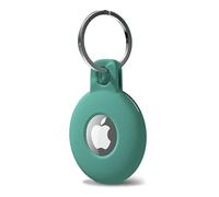 Svanove for Airtag Keychain Airtag Holder Key Ring, Siliocne Airtag Case Air Tag Cover, Cute Airtag Accessories for Kid, Luggage, Cat Dog Collar, Car, Compatible with Apple Airtag 2021, Midnight Green