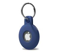 Svanove for Airtag Keychain Airtag Holder Key Ring, Siliocne Airtag Case Air Tag Cover, Cute Airtag Accessories for Kid, Luggage, Cat Dog Collar, Car, Compatible with Apple Airtag 2021, Navy Blue