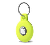 Svanove for Airtag Keychain Airtag Holder Key Ring, Siliocne Airtag Case Air Tag Cover, Cute Airtag Accessories for Kid, Luggage, Cat Dog Collar, Car, Compatible with Apple Airtag 2021, Neon Green