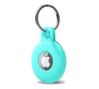 Svanove for Airtag Keychain Airtag Holder Key Ring, Siliocne Airtag Case Air Tag Cover, Cute Airtag Accessories for Kid, Luggage, Cat Dog Collar, Car, Compatible with Apple Airtag 2021, Teal