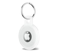 Svanove for Airtag Keychain Holder Key Ring, Silicone Case Cover, Cute Accessories for Kids, Luggage, Cat Dog Collar, Car, Compatible With Apple Airtag 2021, Clear