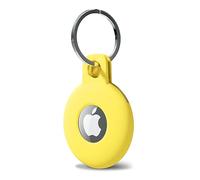 Svanove for Airtag Keychain Holder Key Ring, Siliocne Case Air Tag Cover, Cute Accessories for Kid, Luggage, Cat Dog Collar, Car, Compatible with Apple Airtag 2021, Yellow