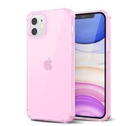 Svanove for iPhone 11 Case Clear, Transparent Jelly Protective Silicone Phone Case with Design for Women Girly Cute Simple, Thin Slim Fit Soft Flexible TPU Shockproof Bumper, Clear Pink