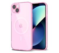 Svanove for iPhone 13 Case Clear Compatible with Magsafe, Transparent Magnetic Magnet Mag Case, Cute Slim Thin Silicone Grip & Shockproof Camera Cover Drop Protection Bumper, Light Pink