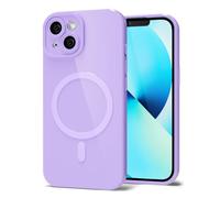 Svanove for iPhone 13 Mini Phone Case Silicone Magnetic, Compatible with Magsafe Case Cute for Women, Girly Glossy Jelly Thin Slim Hard Plastic Mag Safe & Camera Cover Protection, Purple Lavender
