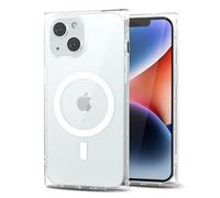 Svanove for iPhone 14 Plus Clear Case Magnetic Square Rectangle Edge Compatible with Magsafe, Transparent TPU Silicone Rubber Phone Case for Women Girl, Thin Slim Soft Protective Cover, Clear