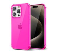 Svanove for iPhone 15 Pro Max Phone Case Clear, Transparent Crystal Thin Slim Flexible TPU Cover, Non-Yellowing Soft Silicone for Women Girl Cute, Protective Shockproof Bumper, Hot Pink