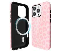 Svanove for iPhone 16 Pro Max Case Cheetah Print, Compatible with Magsafe Magnetic Leopard Phone Case, Girly Cute Trendy Retro Animal Print Aesthetic Design Hard Shell Case for Women, Pink