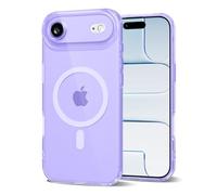 Svanove for iPhone 17 Air Case Clear Compatible with Magsafe Silicone, Transparent Thin Magnetic Mag Safe Case Cute, Girly Trendy Slim Hard Rubber Camera Cover Protection, Purple Lavender Lilac