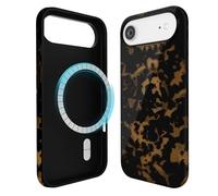 Svanove for iPhone 17 Air Case Tortoise Shell, Compatible with Magsafe Magnetic Phone Case, Girly Cute Trendy Retro Amber Animal Print Aesthetic Design Cool Turtle Shell Hard Case for Women