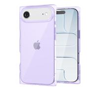 Svanove for iPhone 17 Air Clear Case Rectangle Edge, Aesthetic Trendy Girly Y2k Designer Transparent Unique Phone Case for Women, Thin Slim Silicone Rubber Chic Cover, Purple Lilac Lavender