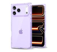 Svanove for iPhone 17 Pro Clear Case Rectangle Edge, Aesthetic Trendy Girly Y2k Designer Transparent Unique Phone Case for Women, Thin Slim Silicone Rubber Chic Cover, Purple Lilac Lavender