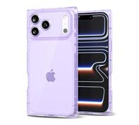 Svanove for iPhone 17 Pro Max Clear Case Rectangle Edge, Aesthetic Trendy Girly Y2k Designer Transparent Unique Phone Case for Women, Thin Slim Silicone Rubber Chic Cover, Purple Lilac Lavender