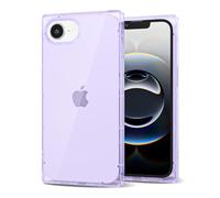 Svanove for iPhone 17e 16e Clear Case Rectangle Edge, Aesthetic Trendy Girly Y2k Designer Transparent Unique Phone Case for Women, Thin Slim Silicone Rubber Bumper Chic Cover, Purple Lilac Lavender