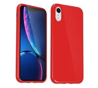 Svanove for iPhone XR Case Silicone, Glossy Soft Rubber Gel Jelly Cute Protective Plastic Simple Plain Phone Case Cover for Women Girl, Slim Thin Flexible Shockproof TPU, Red
