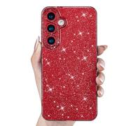 Svanove for Samsung S21 Plus Case Glitter, Sparkly Girly Cute Bling Sparkle Shiny Shimmer Bright Phone Case for Women Girls, Glittery Thin Slim Jelly Soft Silicone Rubber Gel Plastic Cover, Red Wine