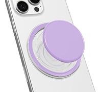 Svanove Magnetic Cell Phone Grip Compatible with Magsafe, Collapsible Phone Stand Holder Round Expanding Kickstand for iPhone Samsung Mobile Phones, Cute Soft Silicone Glossy Jelly, Purple Lavender