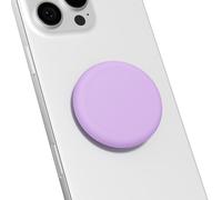 Svanove Silicone Adhesive Phone Grip Holder, Cute Collapsible Stick on Cell Phone Grips Stand Kickstand for iPhone Samsung, Slim Thin Matte Solid Color Soft Rubber Sticky Phones Grips, Purple Lavender