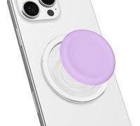 Svanove Silicone Magnetic Phone Grip Compatible with Magsafe Phone Grip Holder, Cute Cell Phones Grips Stand Collapsible Kickstand for iPhone Samsung, Slim Thin Matte Soft Rubber TPU, Purple Lavender