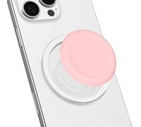 Svanove Silicone Magnetic Phone Grip Compatible with Magsafe Phone Grip Holder, Cute Cell Phones Grips Stand Collapsible Kickstand for iPhone Samsung, Slim Thin Matte Soft Rubber TPU, Light Pink