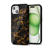 Svanove Tortoise Shell iPhone 15 Plus Case - Girly Trendy Pattern, Retro Amber Cool Animal Print, Luxury Cute Case for Women, Aesthetic Y2k Turtle Hard Shell Plastic Cover