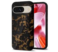 Svanove Tortoise Shell Phone Case for Google Pixel 9/9 Pro Case Girly, Cute Tortoise Case for Women, Luxury Trendy Retro Amber Pattern Animal Print Design, Aesthetic Turtle Hard Shell Plastic Cover