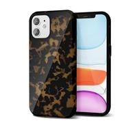 Svanove Tortoise Shell Phone Case for iPhone 11 Case Girly Trendy Pattern, Retro Amber Cool Animal Print, Luxury Cute Case for Women Girl, Aesthetic Y2k Turtle Hard Shell Plastic Cover