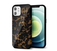 Svanove Tortoise Shell Phone Case for iPhone 12/12 Pro Case Girly Trendy Pattern, Retro Amber Cool Animal Print, Luxury Cute Case for Women Girl, Aesthetic Y2k Turtle Hard Shell Plastic Cover