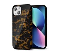 Svanove Tortoise Shell Phone Case for iPhone 13/14 Case Girly Trendy Pattern, Retro Amber Cool Animal Print, Luxury Cute Case for Women Girl, Aesthetic Y2k Turtle Hard Shell Plastic Cover