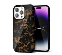 Svanove Tortoise Shell Phone Case for iPhone 14 Pro Max Case Girly Trendy Pattern, Retro Amber Cool Animal Print, Luxury Cute Case for Women Girl, Aesthetic Y2k Turtle Hard Shell Plastic Cover