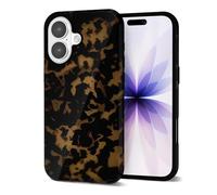 Svanove Tortoise Shell Phone Case for iPhone 17, Girly Cute Tortoise Case for Women, Luxury Trendy Retro Amber Pattern Animal Print Design, Aesthetic Y2k Slim Turtle Hard Shell Plastic Cover