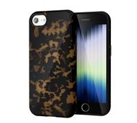 Svanove Tortoise Shell Phone Case for iPhone SE 2nd 3rd Generation, Girly Cute Tortoise Case for Women, Luxury Trendy Retro Amber Pattern Animal Print Design, Aesthetic Turtle Hard Shell Cover