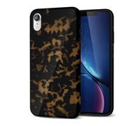 Svanove Tortoise Shell Phone Case for iPhone XR, Girly Cute Tortoise Case for Women, Luxury Trendy Retro Amber Pattern Animal Print Design, Aesthetic Y2k Slim Turtle Hard Shell Plastic Cover