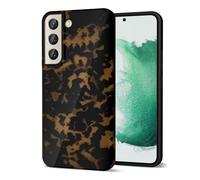 Svanove Tortoise Shell Phone Case for Samsung Galaxy S22 Plus Girly, Cute Tortoise Case for Women, Luxury Trendy Retro Amber Pattern Animal Print Design, Aesthetic Turtle Hard Shell Plastic Cover