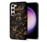 Svanove Tortoise Shell Phone Case for Samsung Galaxy S23 Girly, Cute Tortoise Case for Women, Luxury Trendy Retro Amber Pattern Animal Print Design, Aesthetic Y2k Turtle Hard Shell Plastic Cover