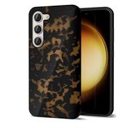 Svanove Tortoise Shell Phone Case for Samsung Galaxy S23 Plus Girly, Cute Tortoise Case for Women, Luxury Trendy Retro Amber Pattern Animal Print Design, Aesthetic Turtle Hard Shell Plastic Cover
