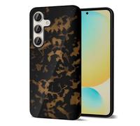 Svanove Tortoise Shell Phone Case for Samsung Galaxy S24 FE Case Girly, Cute Tortoise Case for Women, Luxury Trendy Retro Amber Pattern Animal Print Design, Aesthetic Turtle Hard Shell Plastic Cover