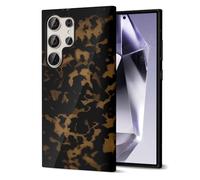 Svanove Tortoise Shell Phone Case for Samsung Galaxy S24 Ultra Girly, Cute Tortoise Case for Women, Luxury Trendy Retro Amber Pattern Animal Print Design, Aesthetic Turtle Hard Shell Cover