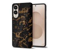 Svanove Tortoise Shell Phone Case for Samsung Galaxy S25 Edge Girly, Cute Tortoise Case for Women, Luxury Trendy Retro Amber Pattern Animal Print Design, Aesthetic Turtle Hard Shell Plastic Cover
