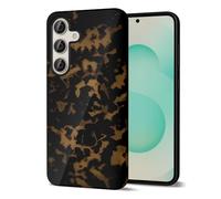 Svanove Tortoise Shell Phone Case for Samsung Galaxy S25 Plus Girly, Cute Tortoise Case for Women, Luxury Trendy Retro Amber Pattern Animal Print Design, Aesthetic Turtle Hard Shell Plastic Cover