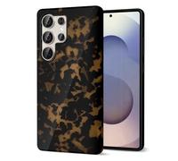 Svanove Tortoise Shell Phone Case for Samsung Galaxy S25 Ultra Girly, Cute Tortoise Case for Women, Luxury Trendy Retro Amber Pattern Animal Print Design, Aesthetic Turtle Hard Shell Cover