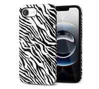 Svanove Zebra Print Phone Case for iPhone 17e 16e, Girly Cute Zebra Case for Women Girls, Luxury Trendy Retro Fashion Cool Animal Print Design, Aesthetic Pattern Y2k Hard Shell Plastic Cover, Black