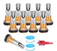 Svaoumu 10 Sets Automatic Pig Nipple Drinkers Kit, Stainless Steel Pig Waterer Nipples with 10 Pcs Brass Water Tank Connector Hole Opener and Plumber’s Tape for Pig Goats Swine Piglets Drinking