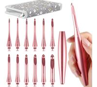 Svartur Interchangeable Crochet Hook Set with 12 Hooks - Ergonomic Crochet Hooks Large Handle, US Sizes E-4 to N-15 (3mm-10mm), Smooth & Lightweight, Crochet Kit with Storage Case, Pink