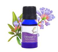 SVATV Clary Sage Essential Oil for Natural Yoga Massage & Therapeutic Grade Oil, Room Freshener Diffuser, Aromatherapy, DIY Personal Care - 10ml