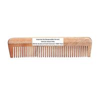 SVATV HANDCRAFTED NEEMWOOD COMB FOR DETANGLING HAIR FOR THICK, CURLY AND WAVY HAIR, NON-STATIC AND ECO-FRIENDLY WITH WIDE TOOTH FOR GROOMING HAIR COMB - (N-42)