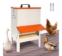 Svauoumu 22 kg Automatic Chicken Feeder, Wall-Mounted Poultry Feeder, No Waste Poultry Feeder, Heavy Duty Rainproof Feeder for Chickens, Ducks, Goose Turkeys