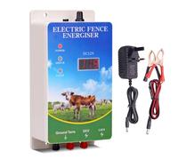 Svauoumu 5km Electric Fence Energizer 12V With LED Display, Electric Fence Controller, Electric Shepherd Dog Fence for Animal Husbandry, for Farm Poultry Horses, Cattle, Dogs, Pastures